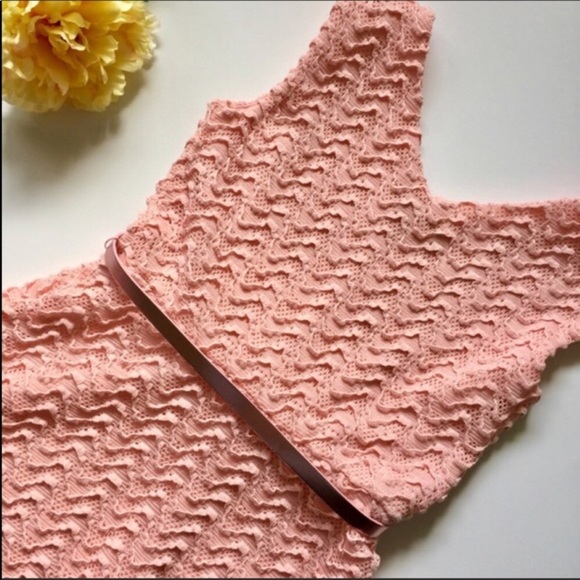 Girl’s Pretty in Coral Dress - Picture 2 of 3